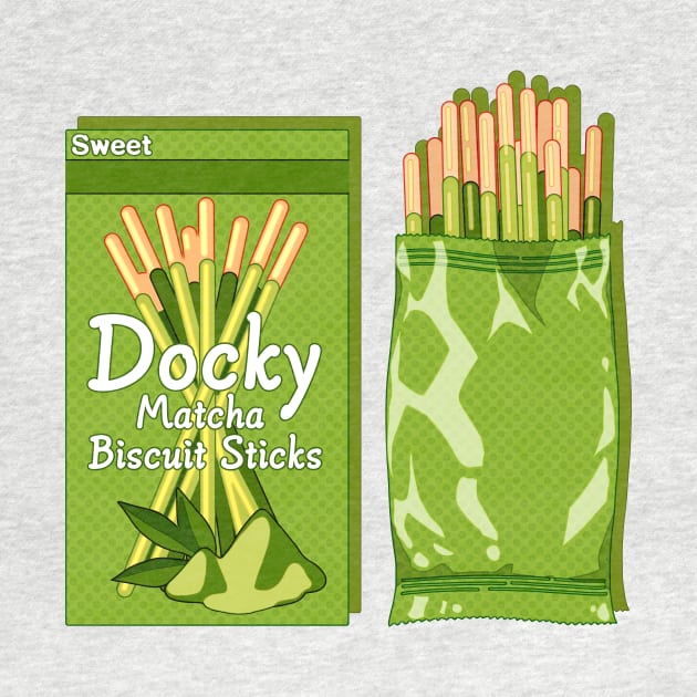 Japanese matcha biscuit sticks by AnGo